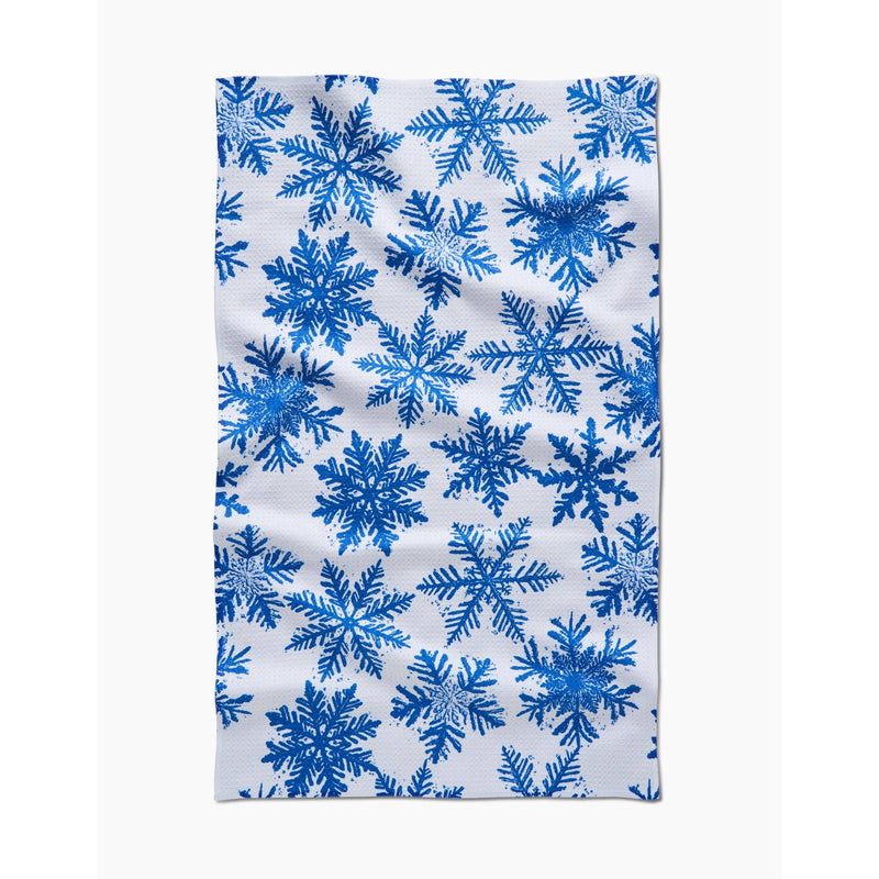 Geometry Tea Towel - Snowy Days Blue