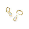 KENDRA SCOTT HALLIE HUGGIE EARRINGS GOLD OPALITE ILLUSION