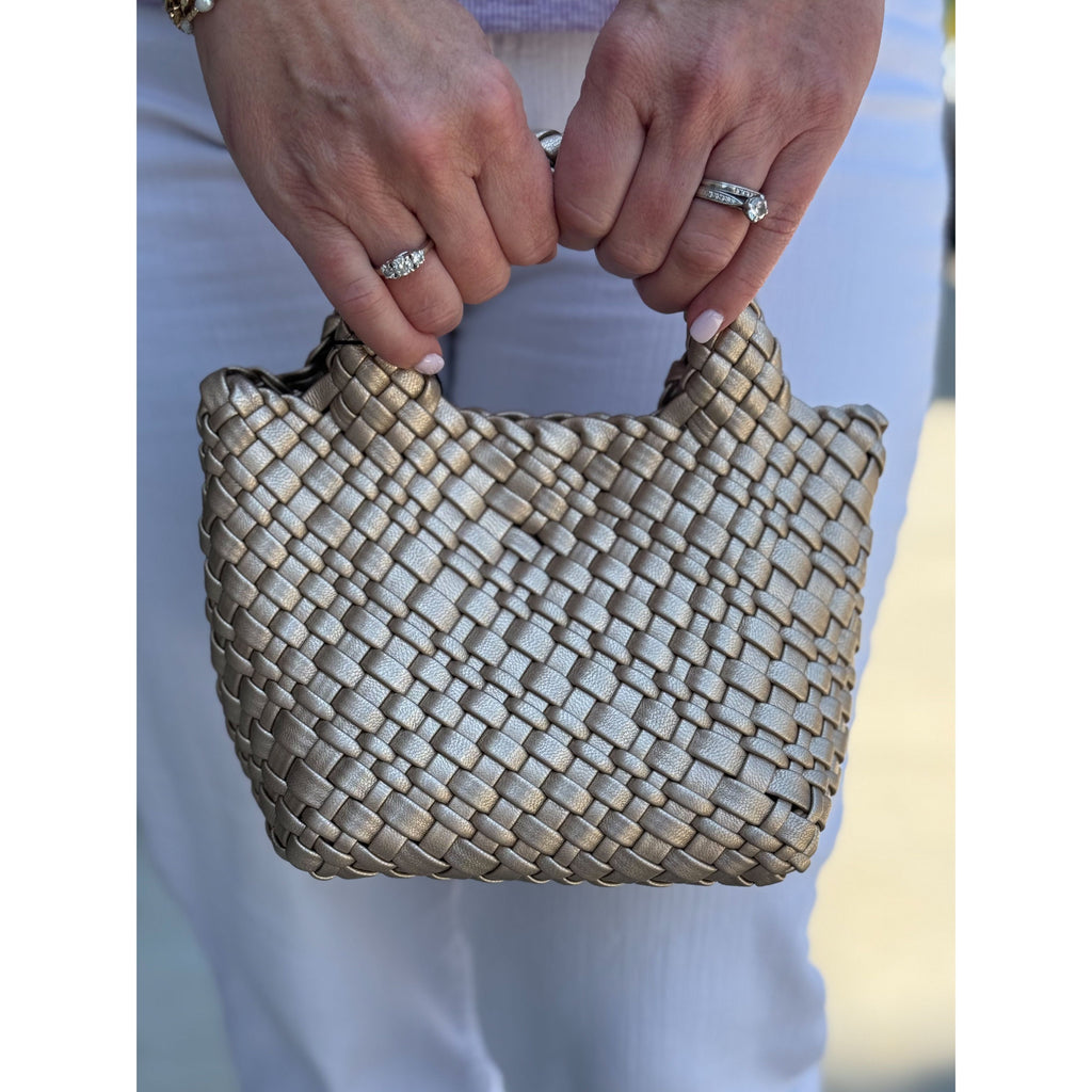Braided Clutch - Champagne