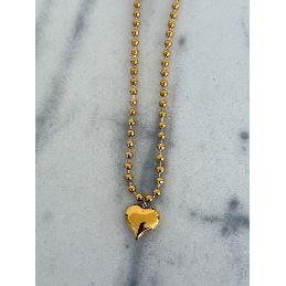 CHANSUTTPEARLS Bubble Heart Necklace - Gold