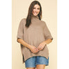 Charlene Turtle Neck Short Sleeve Sweater - Coco