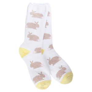 Cozy Soft Crew Socks - Chocolate Bunny