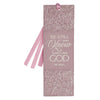 Be Still and Know Dusty Mauve Faux Leather Bookmark - Psalm 46:10