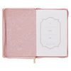 Everything Beautiful Blush Floral Faux Leather Journal with Zipper Closure - Ecclesiastes 3:11