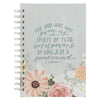 Let the Power, Love, and a Sound Mind Mint Floral Spiral Journal – 2 Timothy 1:7