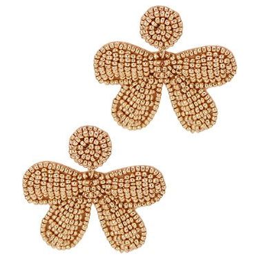 Christmas Bow Earrings - Gold