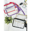 Clear Wristlet with Purple and Gold Accents