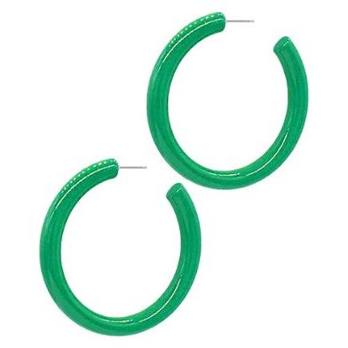 Color Coated Acrylic Hoops - Green