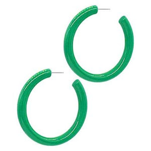 Color Coated Acrylic Hoops - Green