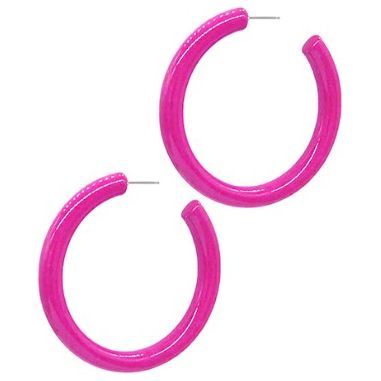 Color Coated Acrylic Hoops - Magenta