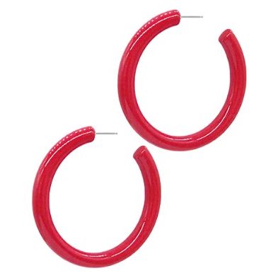 Color Coated Acrylic Hoops - Red