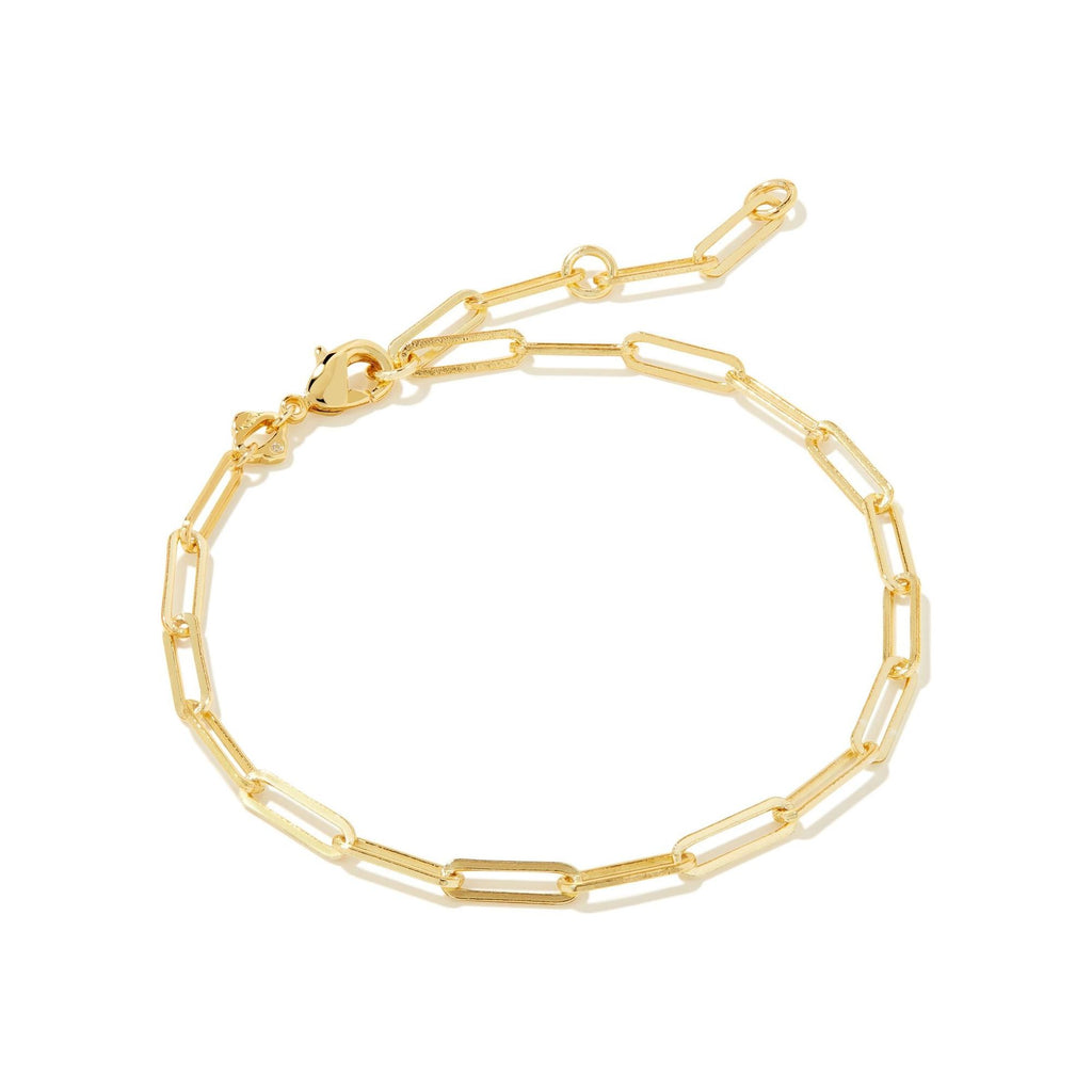 KENDRA SCOTT COURTNEY PAPERCLIP BRACELET GOLD