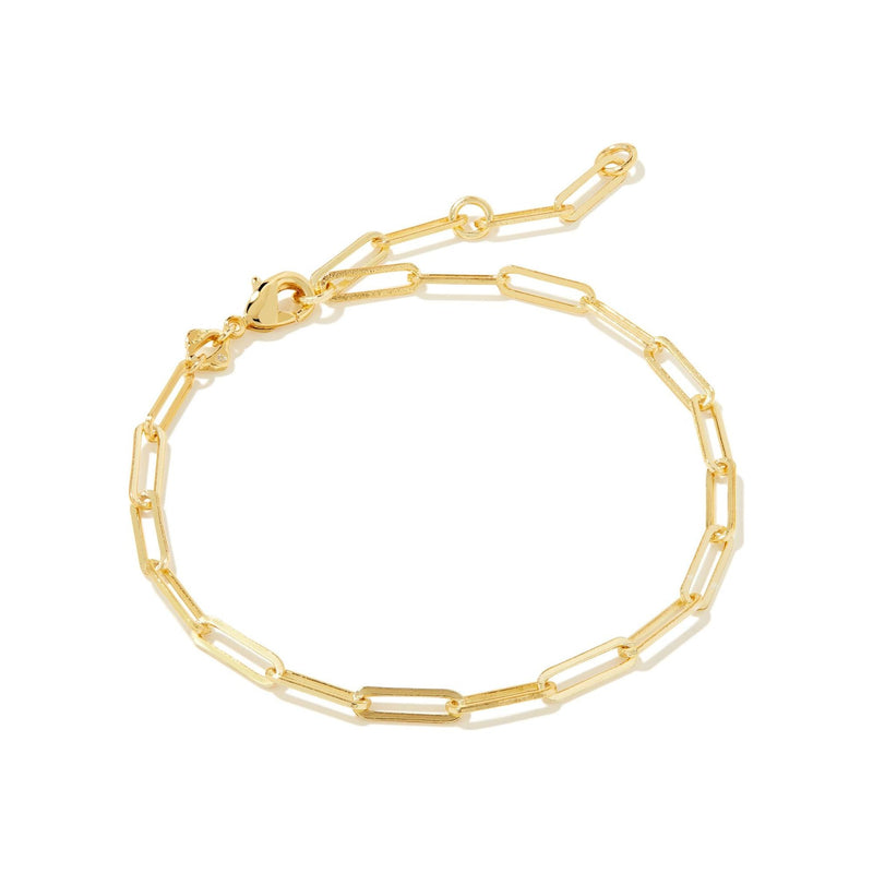 KENDRA SCOTT COURTNEY PAPERCLIP BRACELET GOLD