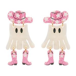 Cowgirl Ghost Earring - Pink