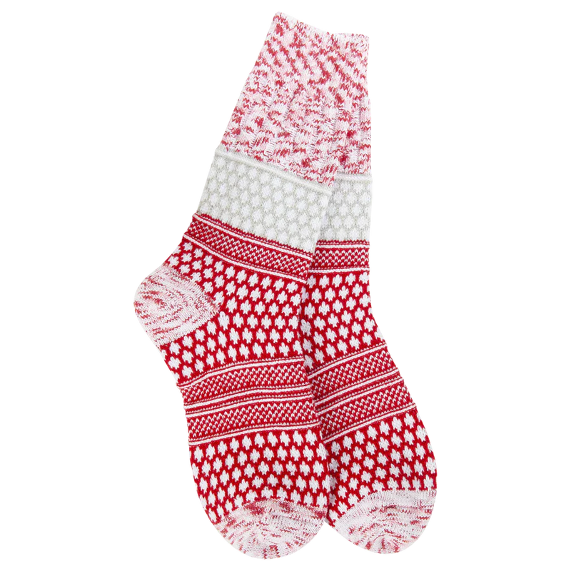 Weekend Ragg Crew Sock - Peppermint Multi