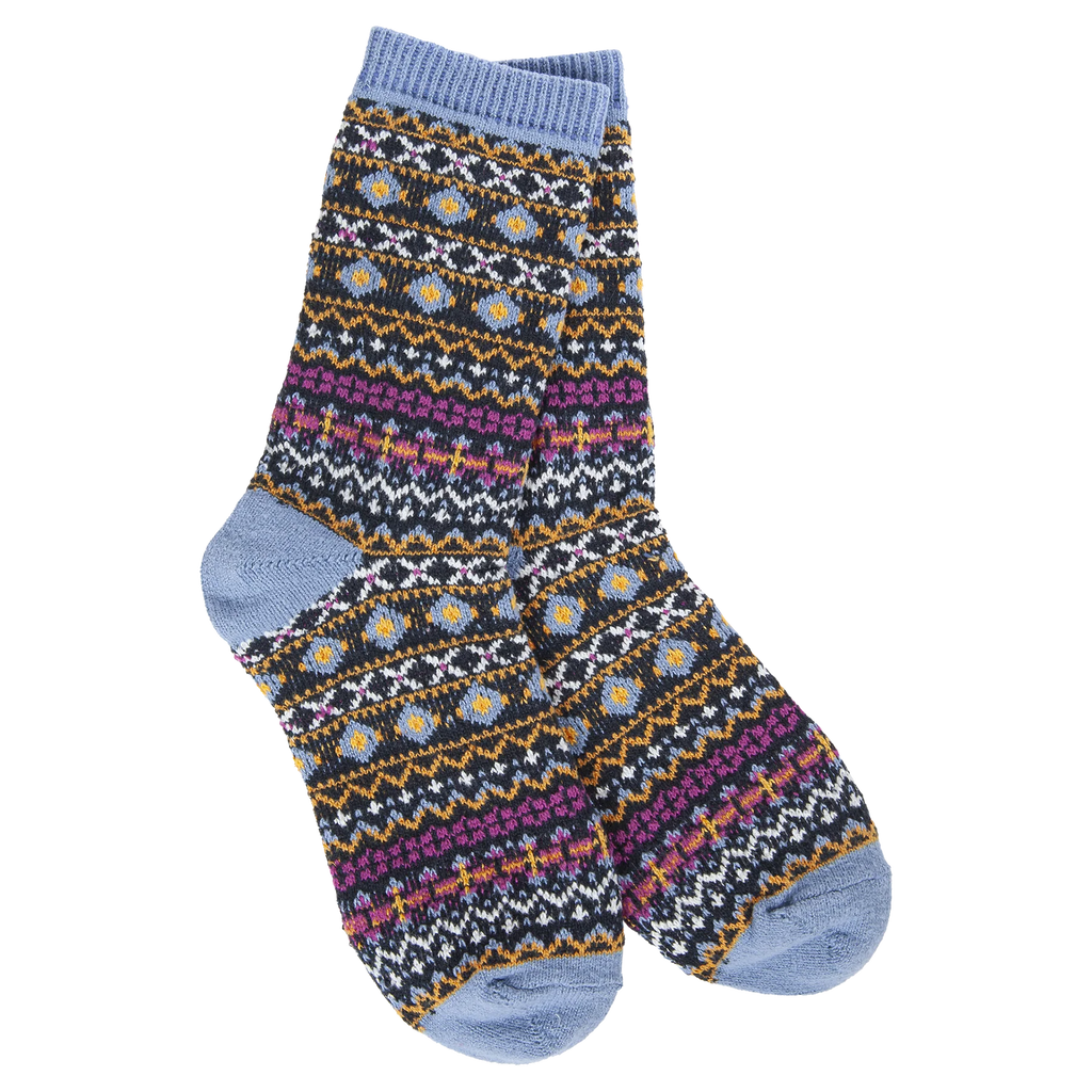 Holiday Mini Crew Sock - Nordic Blue