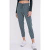 Jessie Cuffed Essential High Waist Joggers - Blue Green