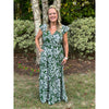 Harriet Floral Button Down Maxi Dress - Cream/Green - FINAL SALE