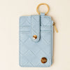 Woven Keychain Wallet-Light Blue