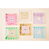 Square Scalloped Acrylic Frame - Confetti Gold