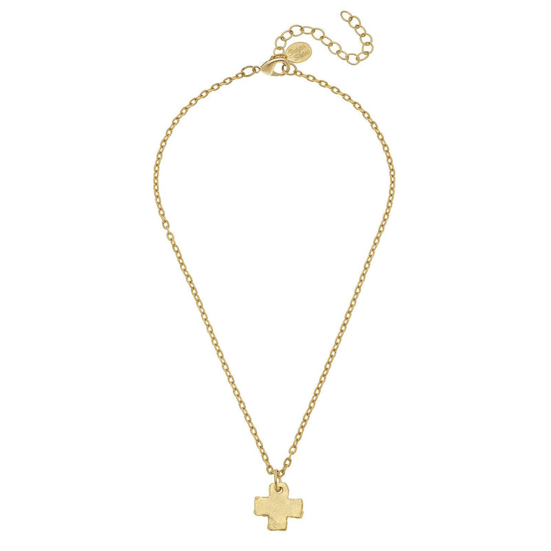 Susan Shaw Delicate Gold Cross Necklace
