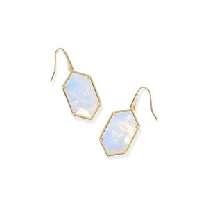 KENDRA SCOTT HALLIE DROP EARRINGS GOLD OPALITE ILLUSION