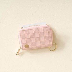 Zip Around Wallet - Blush Check