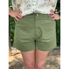 Melody High Waist Shorts - Olive