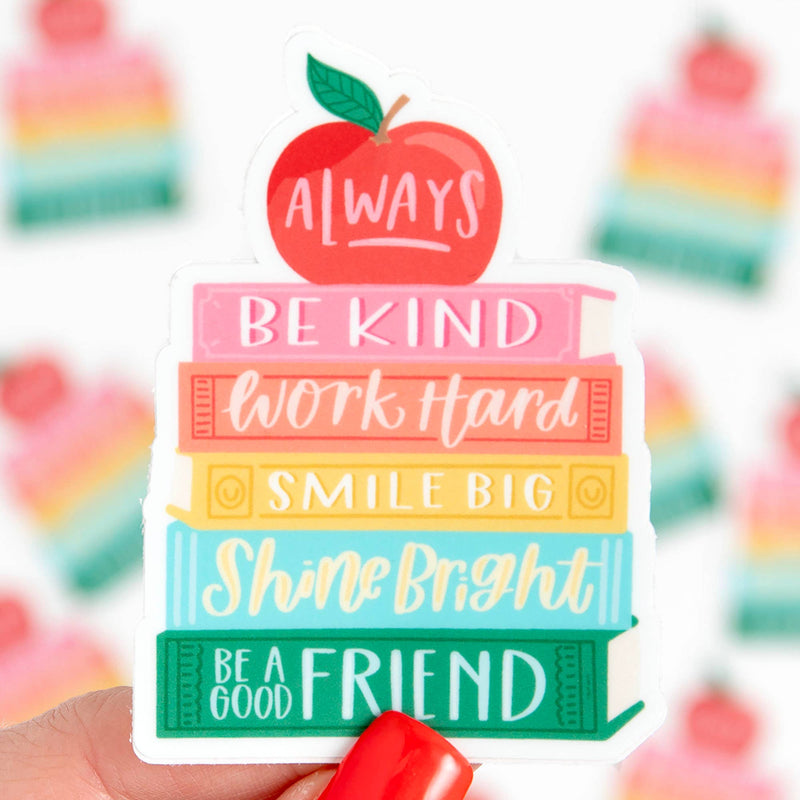 Affirmations Book Stack Decal Sticker