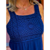 Dear John Chasity Novelty Crochet Midi Dress - Black Iris