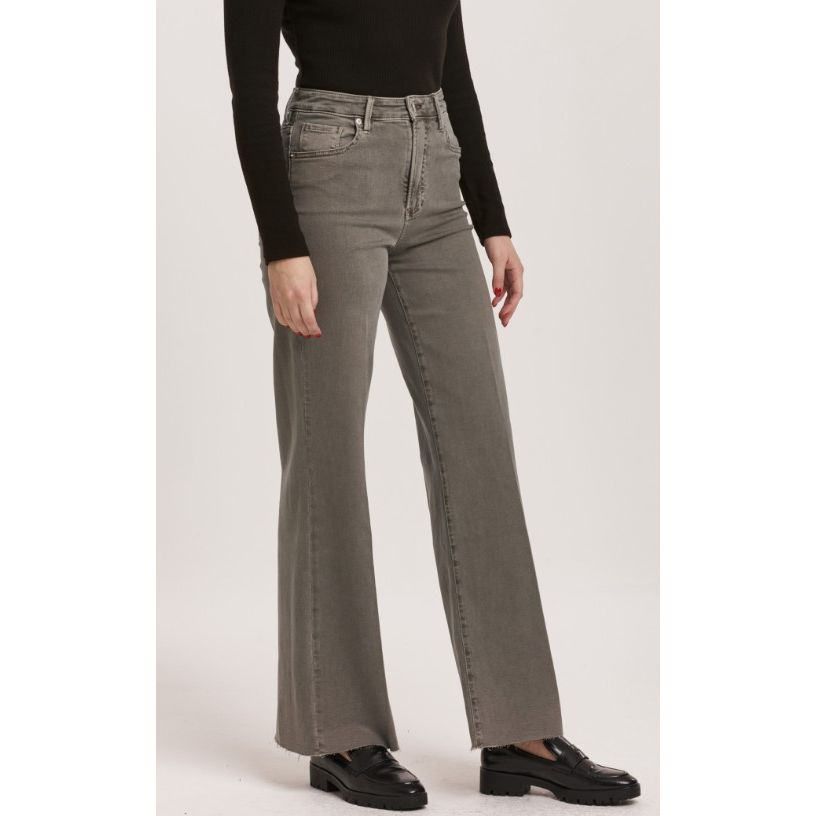 Dear John Fiona High Rise Wide Leg Jeans - Graphite
