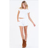 Dear John Mid Rise Hampton Shorts - Optical White