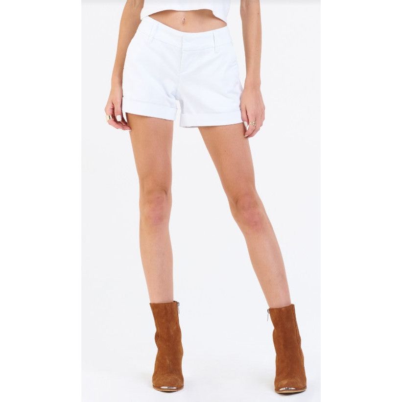 Dear John Mid Rise Hampton Shorts - Optical White