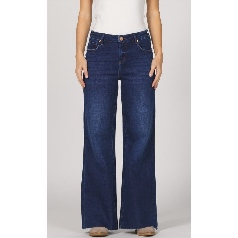 Dear John Micah Mid Rise Wide Leg Jeans - Night