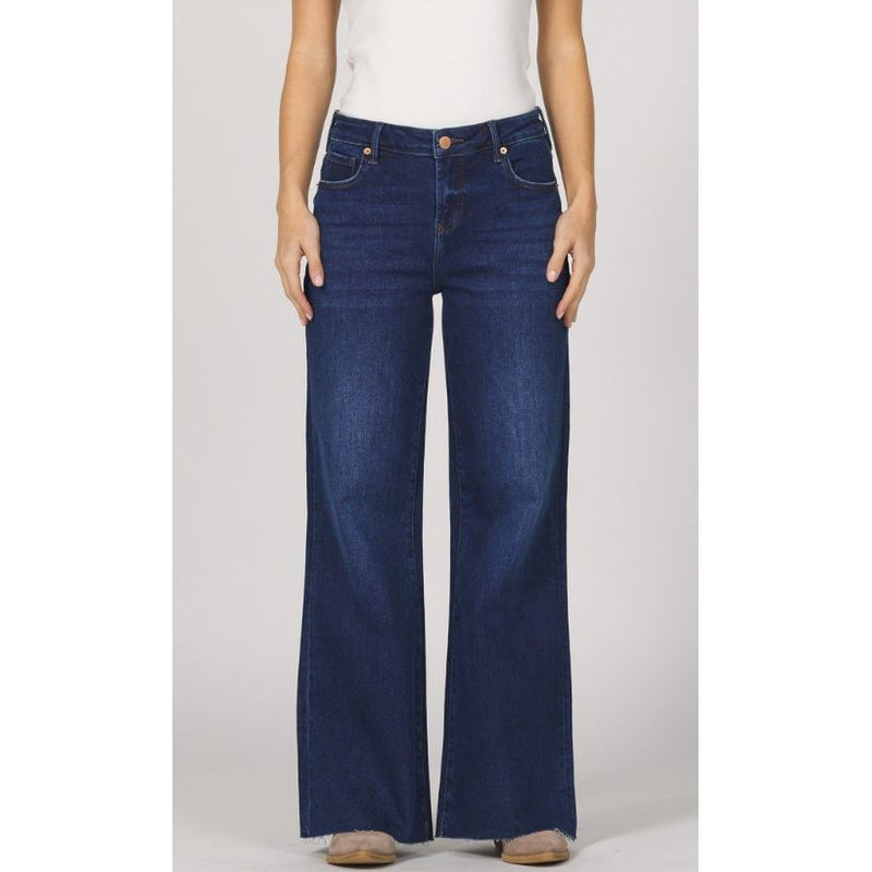 Dear John Micah Mid Rise Wide Leg Jeans - Night