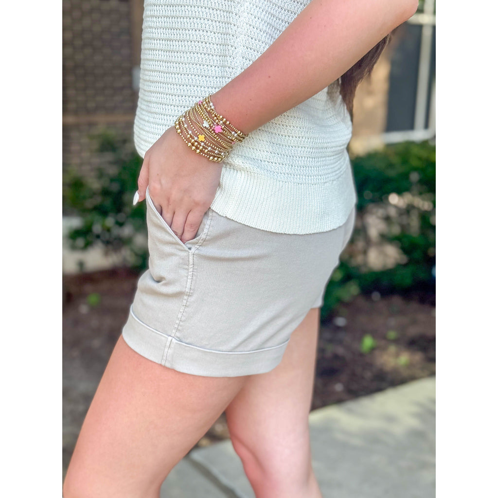 Dear John High Rise North Hampton Shorts - Stone