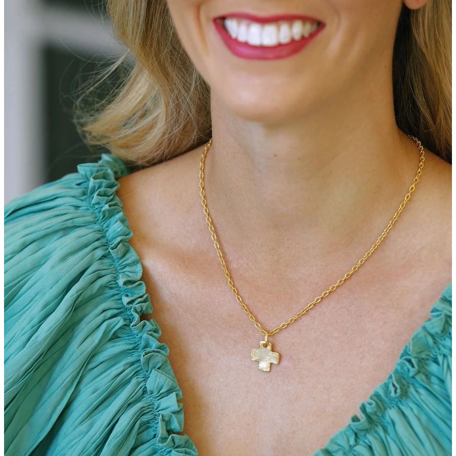 Susan Shaw Delicate Gold Cross Necklace