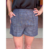 Lauren Back Elastic Shorts - Denim Blue