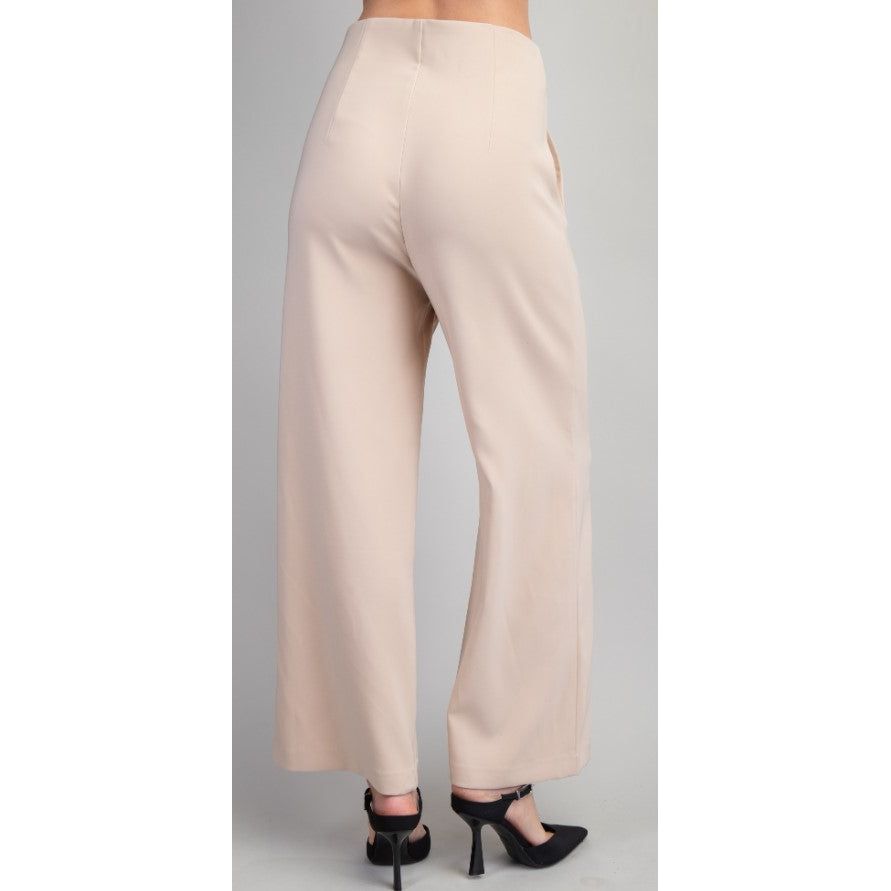 Derica High Waist Pants - Beige