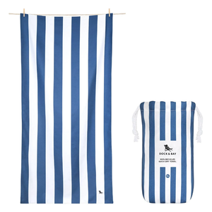 navy beach towel