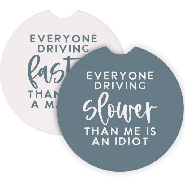 Driving Faster Slower - Car Coasters