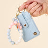 Woven Keychain Wallet-Light Blue