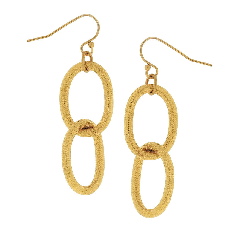Susan Shaw Gold Chain Earrings