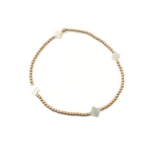 Erin Gray The Lucky Clover Bracelet - White Mother Of Pearl