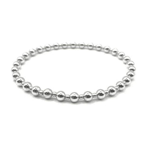 Erin Gray 4mm+2mm+4mm Sterling Silver Waterproof Dimension Bracelet