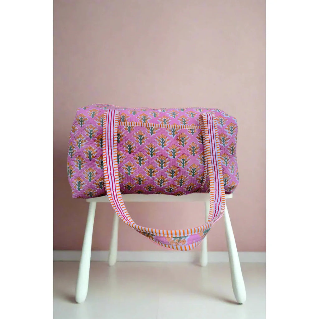 Evelyn Duffle Bag - Pink