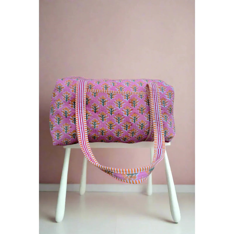 Evelyn Duffle Bag - Pink