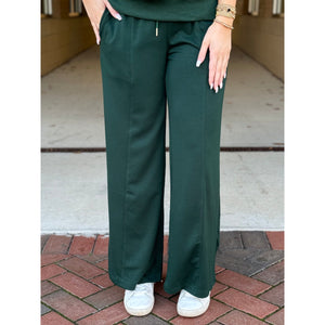 Leah Buttery Soft Knit Sweatpants - Evergreen