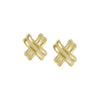 Susan Shaw Gold Small Texas X's Earrings