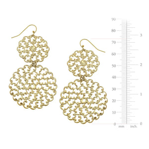 Susan Shaw Gold Filigree Earrings